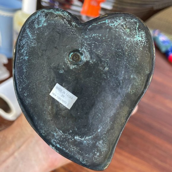 Vintage Arts and Crafts Style Bronze Leaf Candle Holder - Picture 4 of 4